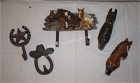 (S3) Lot of Various Western/Horse Wall Hooks