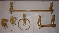 (S3) Brass Horse Head Bathroom Set