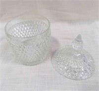 Vintage Indiana Glass Diamond Point Ice Bucket