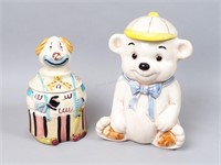 Clown & Treasure Craft Bear Cookie Jars