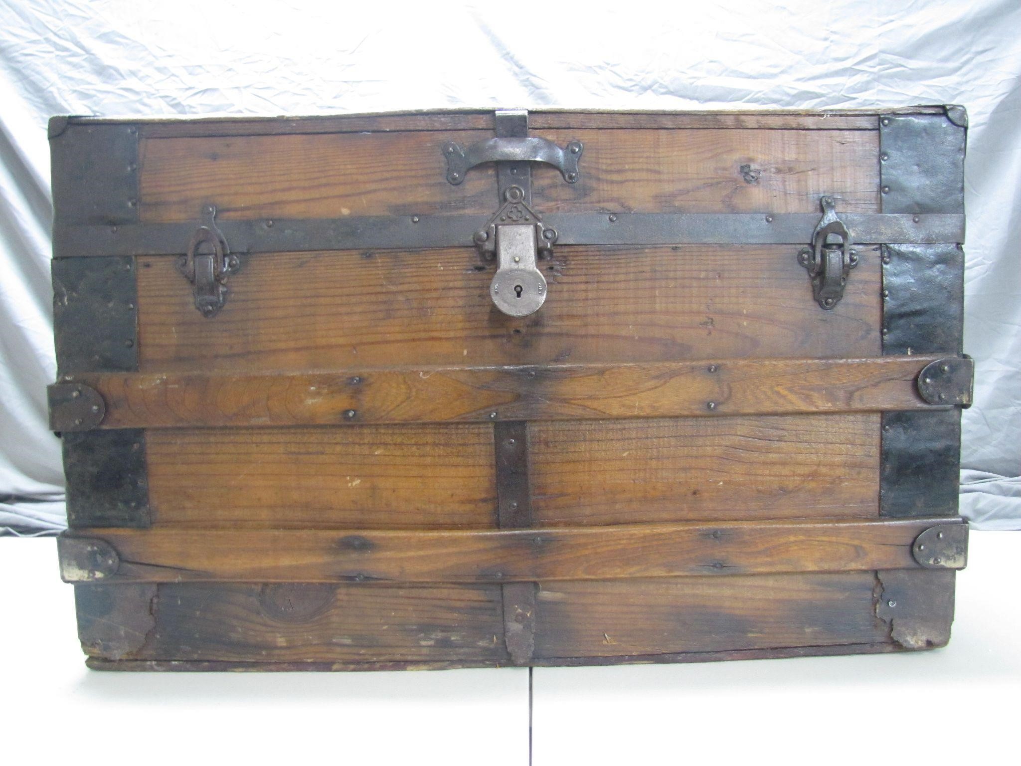 Vintage Wooden Storage Trunk