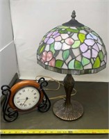 Tiffany Inspired Lamp , Clock