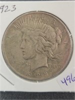 1923 PEACE SILVER DOLLAR