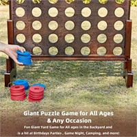SpexDarxs Giant 4 in A Row Game  Wooden Jumbo