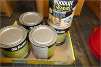 Paint and wood preservative - 5 cans