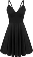 *Women's Cross Bust Dress, Black Glitter, M*