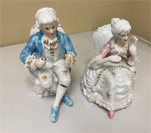 Pair of English Gent and Lady Figurines