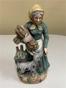Porcelain Pioneer Prairie Woman Statue