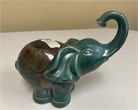 Hand Made Pottery Elephant Sculpture