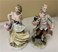 Lefton China Hand Painted Lady and Gent Figurine