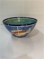Clay Art Adriatic Hand Painted Serving Bowl