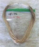 C8-296 sterling multi strand necklace 111.2g
