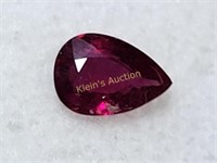 estate gemstone .95 ct pinkish red pear shape ruby