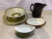 Pottery Pitcher, Restaurant Ware & Electra serving