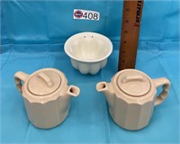 (2) CERAMIC TEAPOTS &