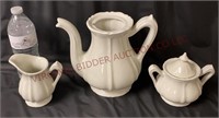 Red Cliff Ironstone Creamer, Sugar & Tea Pot