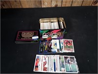 Tin of Football Trading Cards