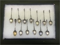 (13) VINTAGE STERLING SILVER 925 COLLECTOR SPOONS