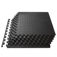 Exercise Puzzle Mat 1/2-in, Black, 24 Sq Ft - 6 Ti