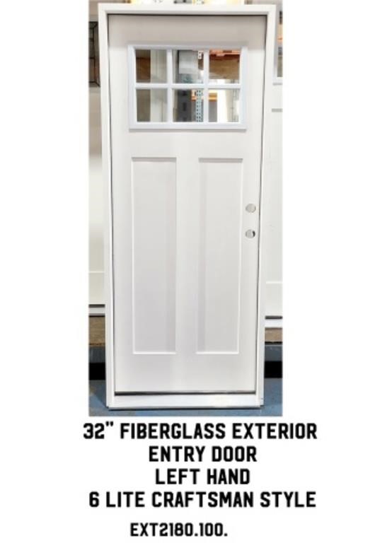 32" Fiberglass Exterior Entry Door
