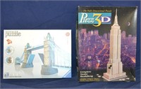 2 Complete 3D Puzzle Sets
