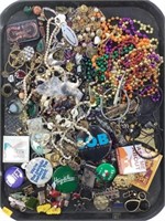 Assorted Fashion Jewelry, Buttons, & Pins