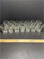 Lot of 14 drinking glasses