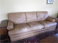 worn sofa and recliner. Recliner in poor condition