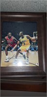 collectable MJ and Kobe sing picture