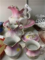 Porcelain Pitcher and Bowl Set