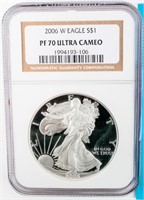 Coin 2006-W  American Silver Eagle $1 NGC PF70