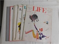 Seven Life magazines, 11/23/28, 2/1/29, 3/8/29,