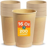 SEALED-Compostable Hot Cups - 200 Count