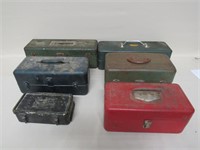 6 Metal Tackle Boxes