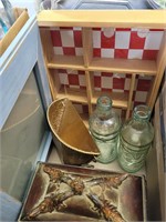 Lot- tray, bottles etc