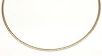 18K Yellow & White Reversible Necklace (16" L)
