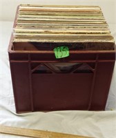 Record Crate with Records