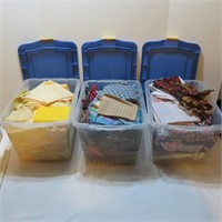 Quilting/Sewing Remnants- Multicolor - 3 totes
