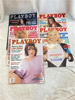5 Pcs. Vintage Playboy Magazines