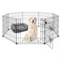 X-ZONE PET Dog Playpen Indoor Foldable 24" Tall D