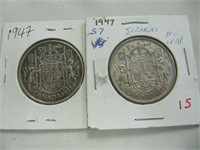 1947 50 CENT COINS