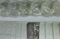 (24) 1ozt. .999 SILVER ROUNDS & BARS