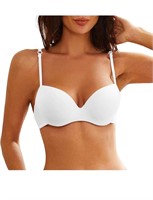 New (30A)Lingerie with Push Up Bra White