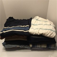 Group of Men's Shirts Button Up & Pull-Over