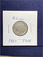 1927 Buffalo nickel coin