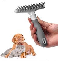 Pet undercoat removal brush