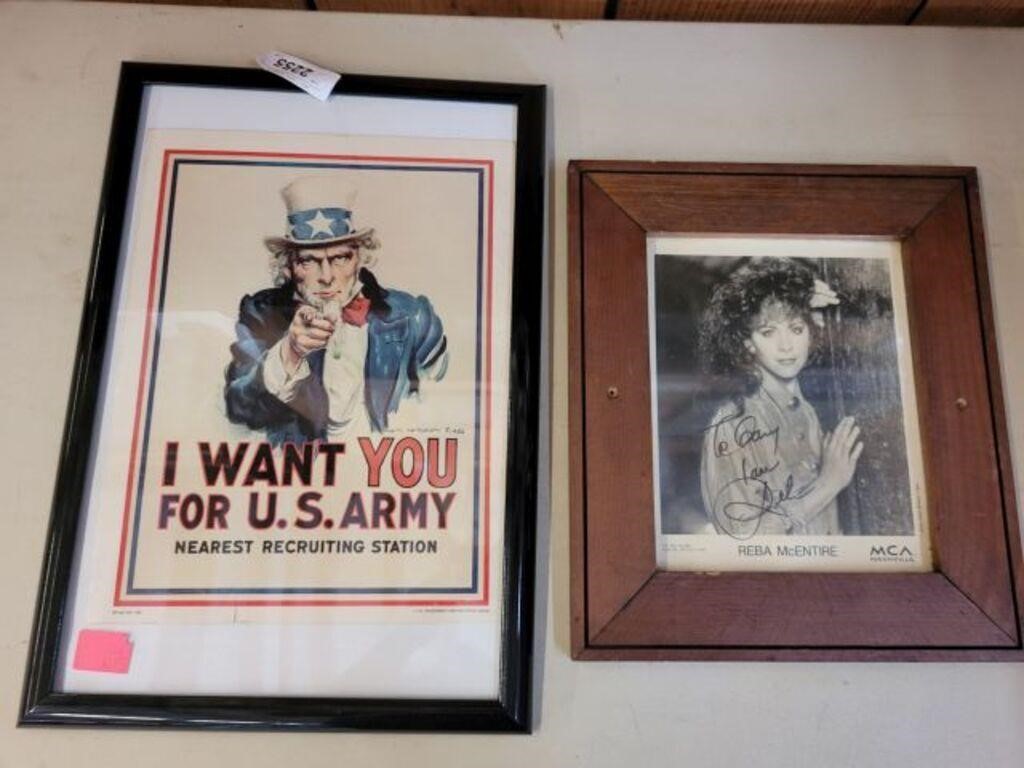 REBA MACENTIRE SIGNED AND UNCLE SAM