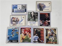 9) AUTOGRAPHED SPORTS CARDS -