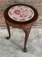 Small Contemporary End Table Floral Porcelain