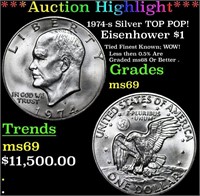 ***Auction Highlight*** 1974-s Silver Eisenhower D